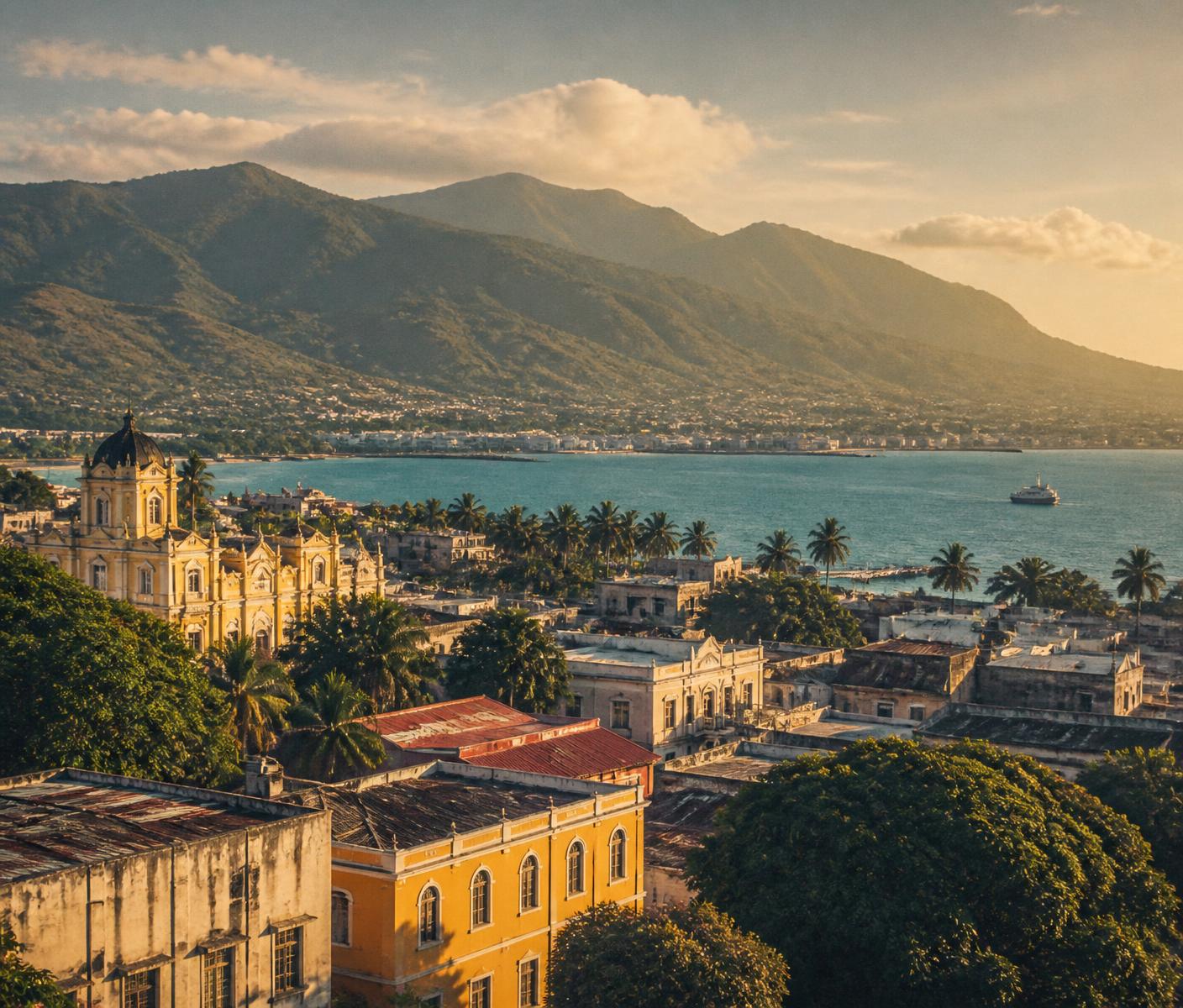 Placeholder — mountains and coastline near Cap-Haitien, Haiti