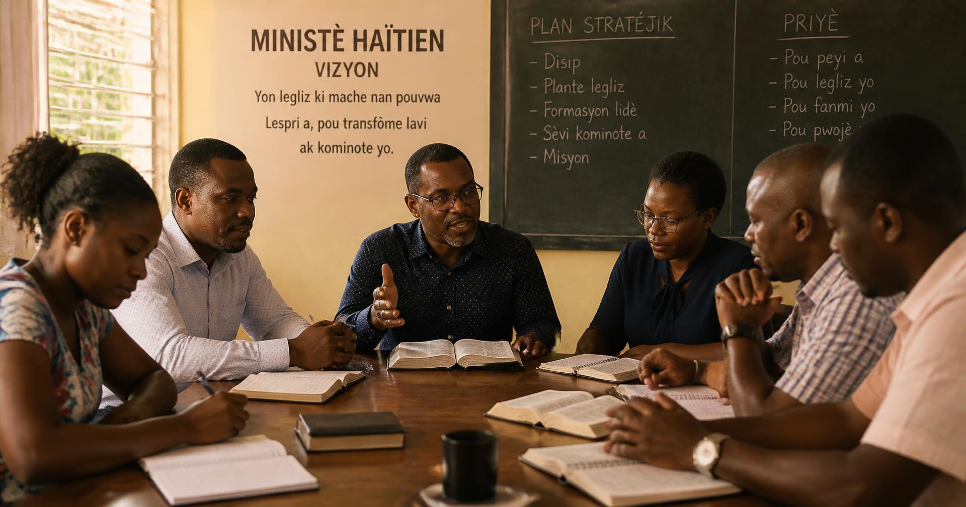 Placeholder — Haitian ministry leaders serving together